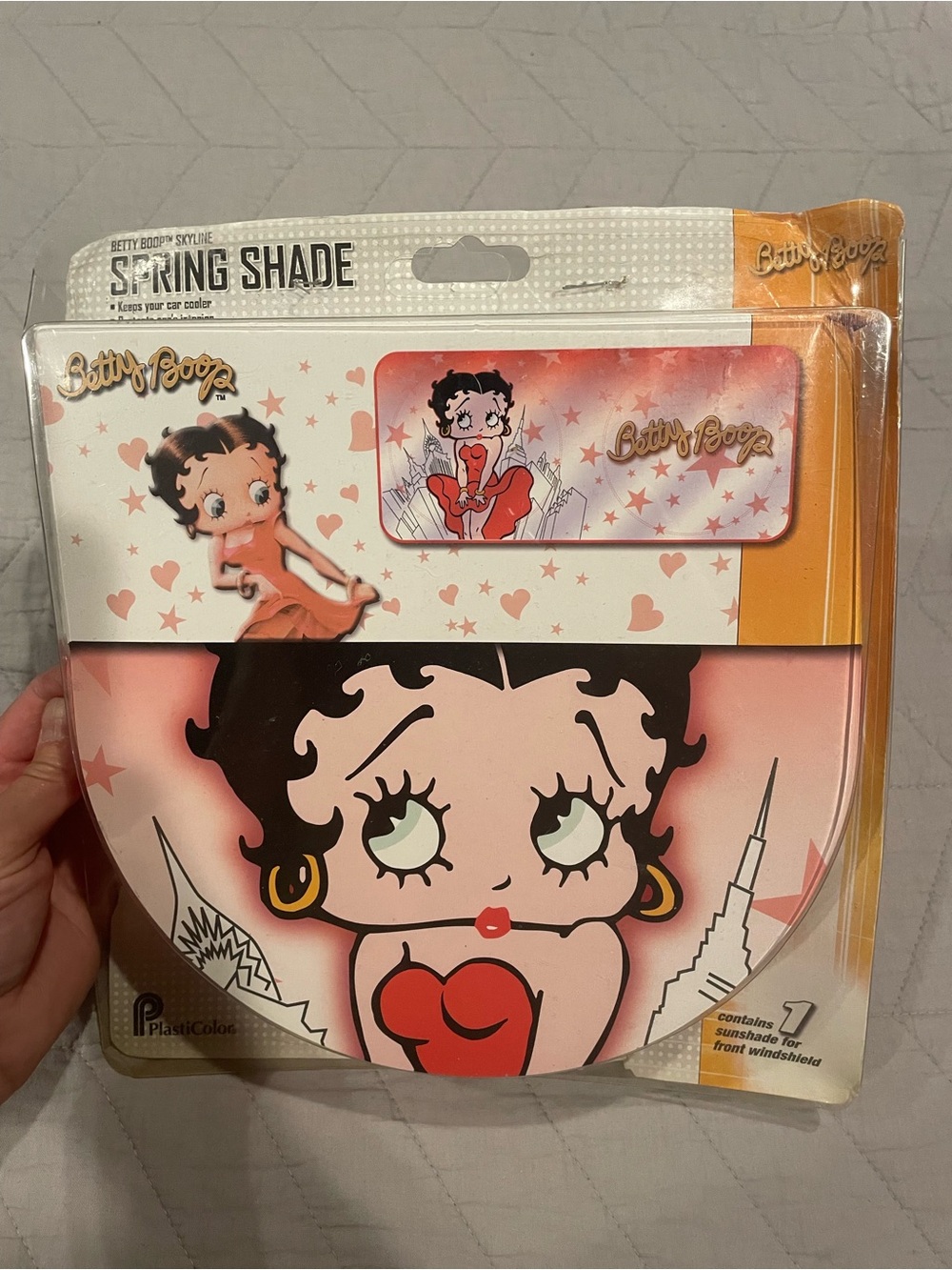 Betty Boop Red & Orange Foldable car windshield Sunshade